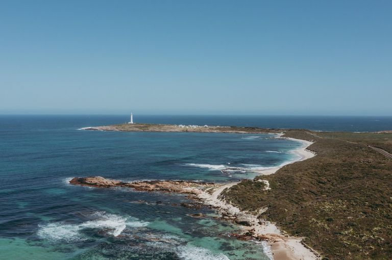 The coastal road out to Cape Leeuwin Lighthouse in Augusta.