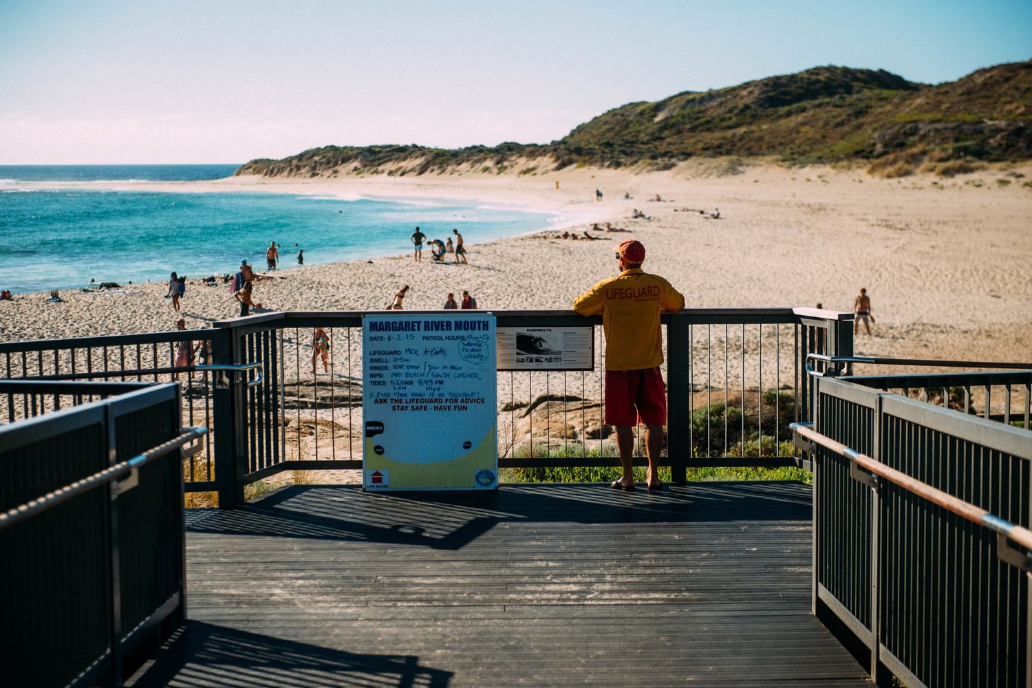 Lifeguard at the Margaret River Mouth Beach