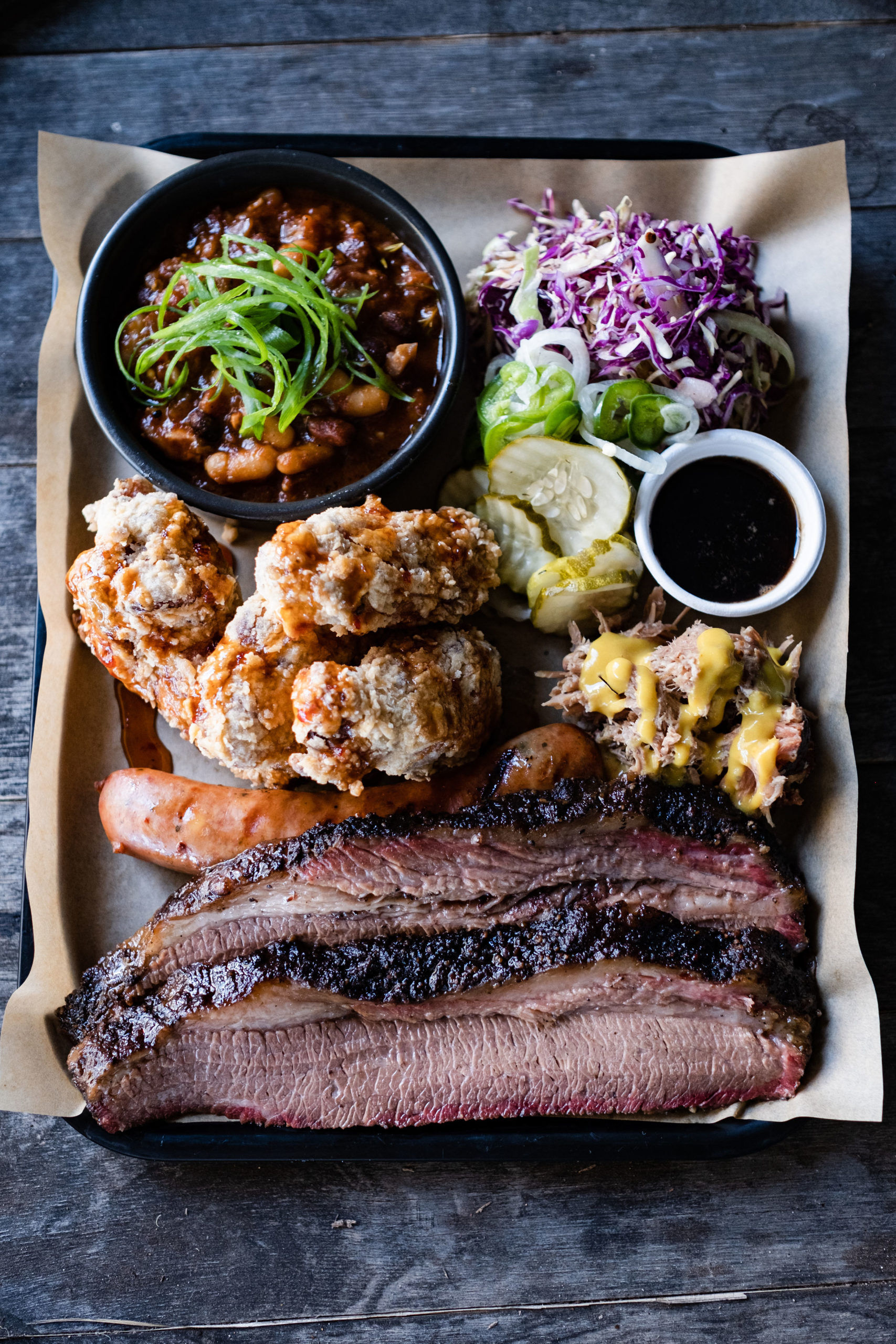 Platter of meat by Burnt Ends at Beerfarm