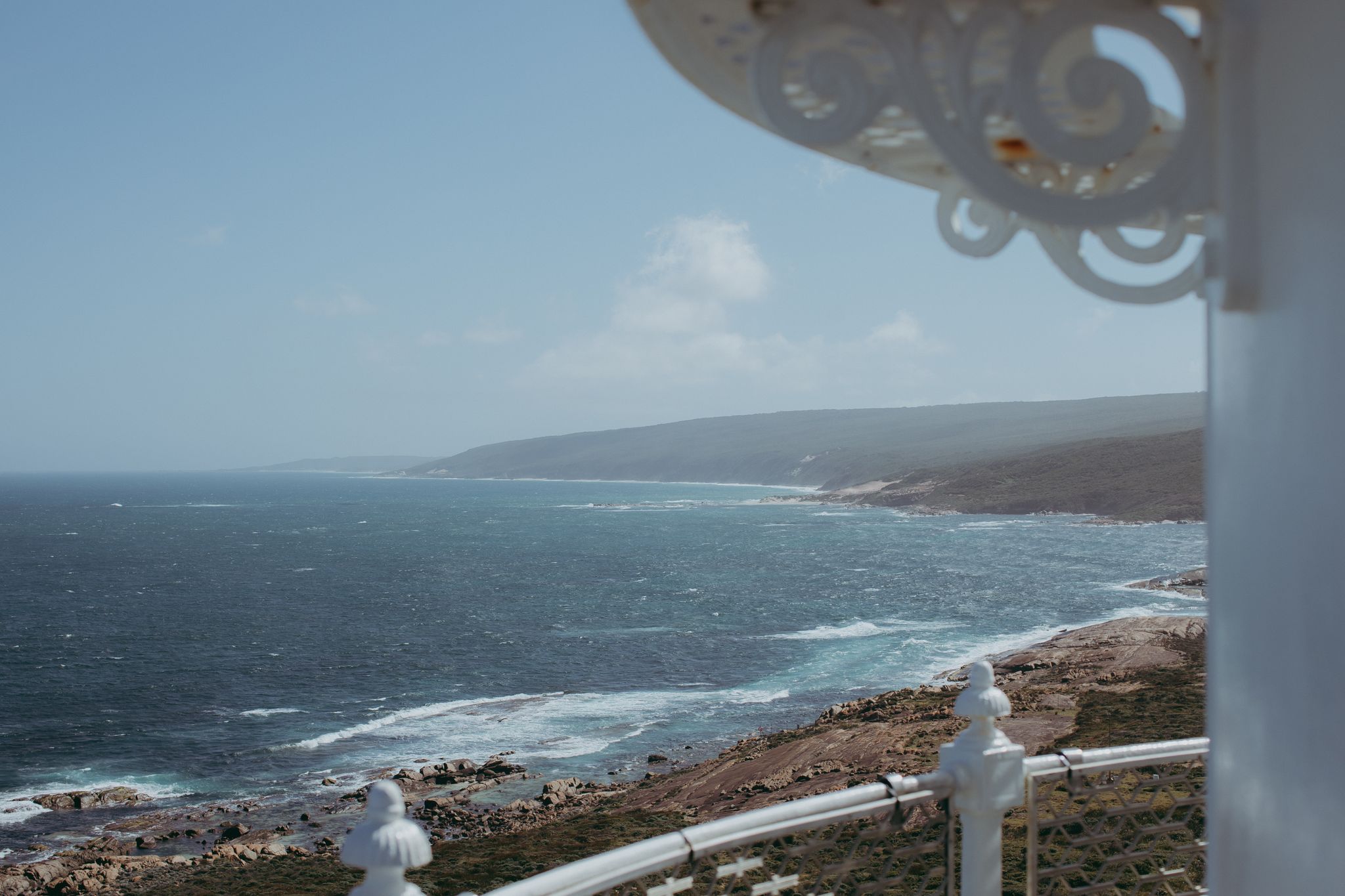View from top of Cape Leeuwin Lighthouse in Augusta. Credit Ryan Murphy.