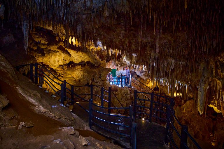 Group underground in Ngilgi Cave. Credit Tim Campbell.