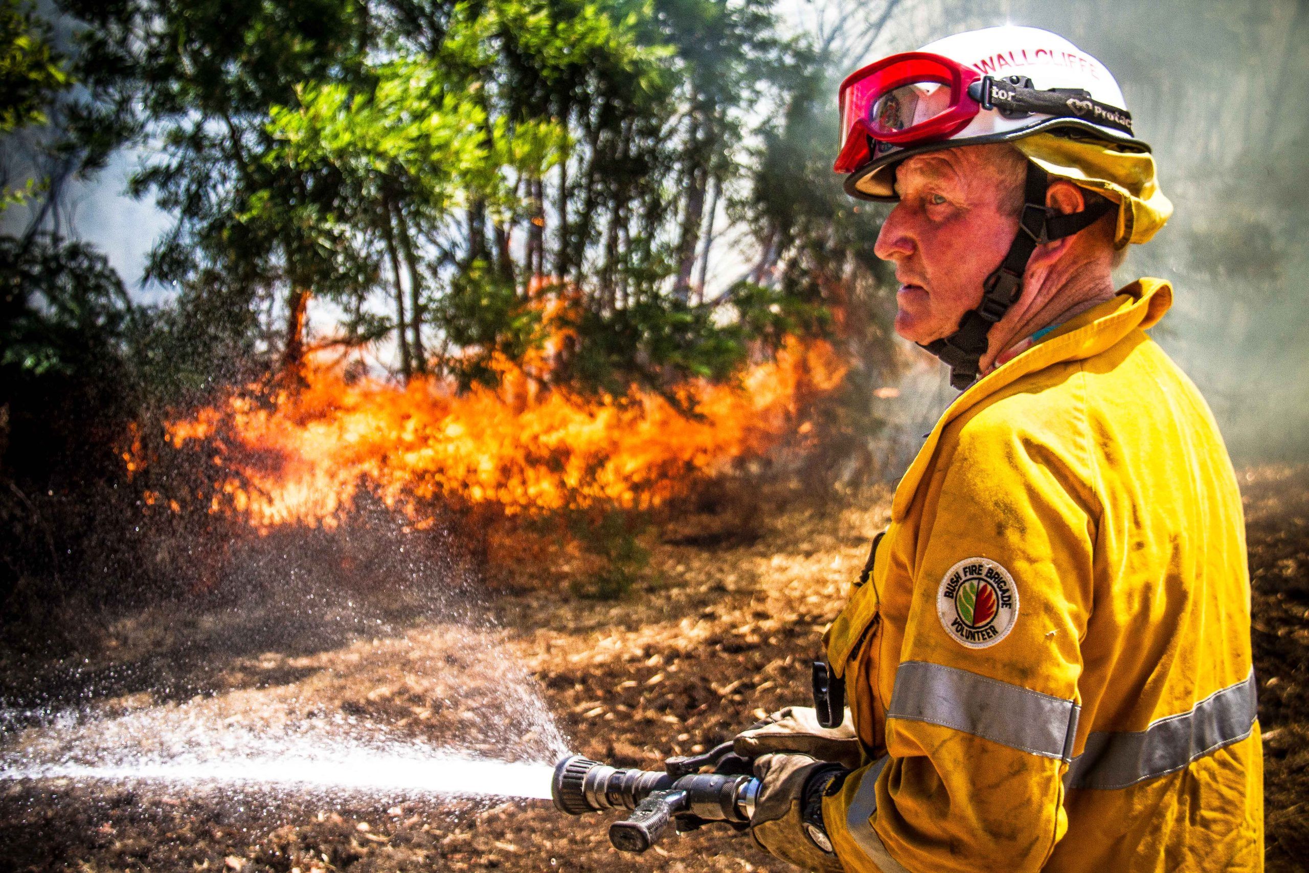 John Alferink bushfire volunteer. Wallcliffe Fire Service Brigade.