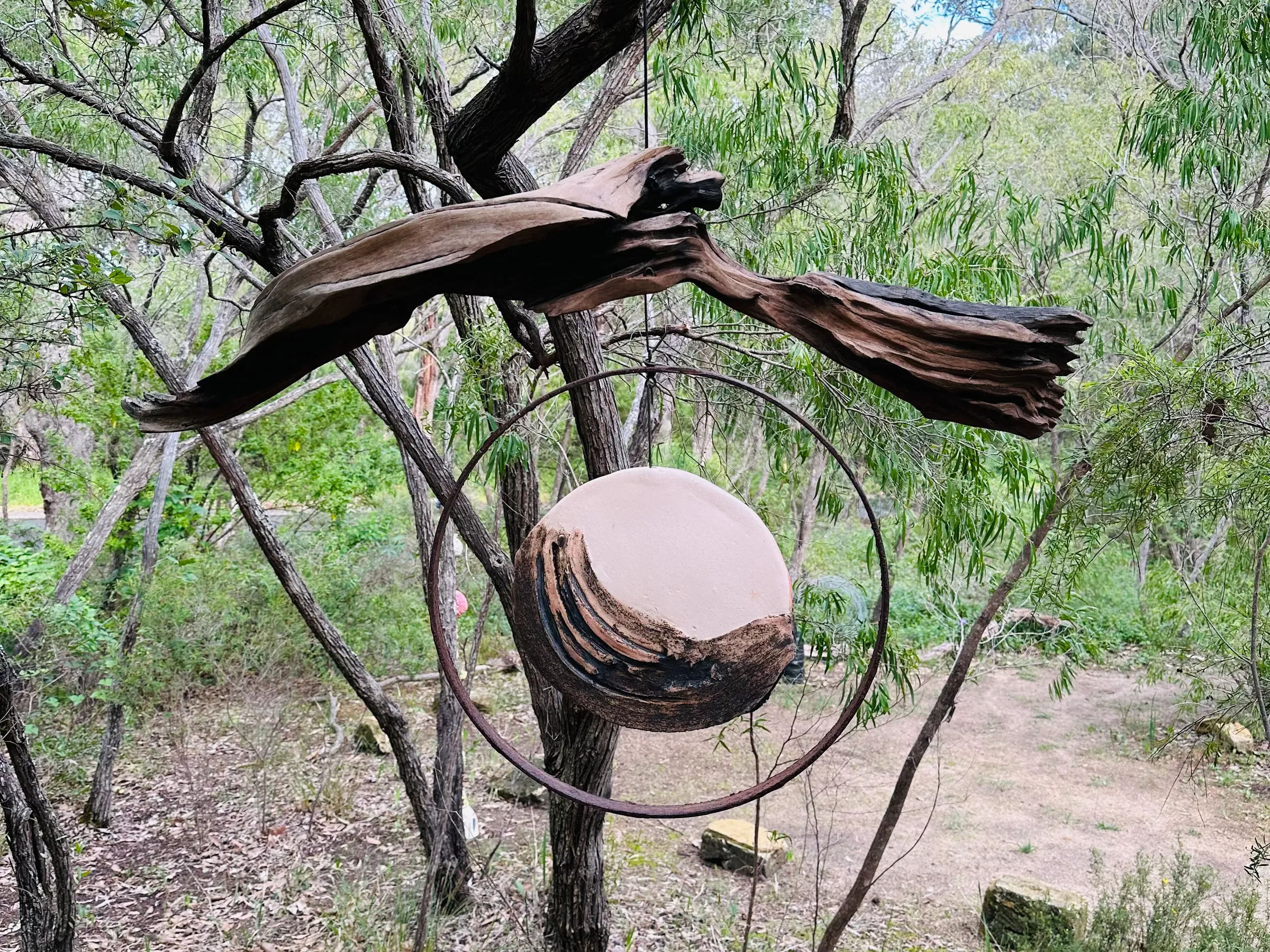 Image of a sculpture in a forest