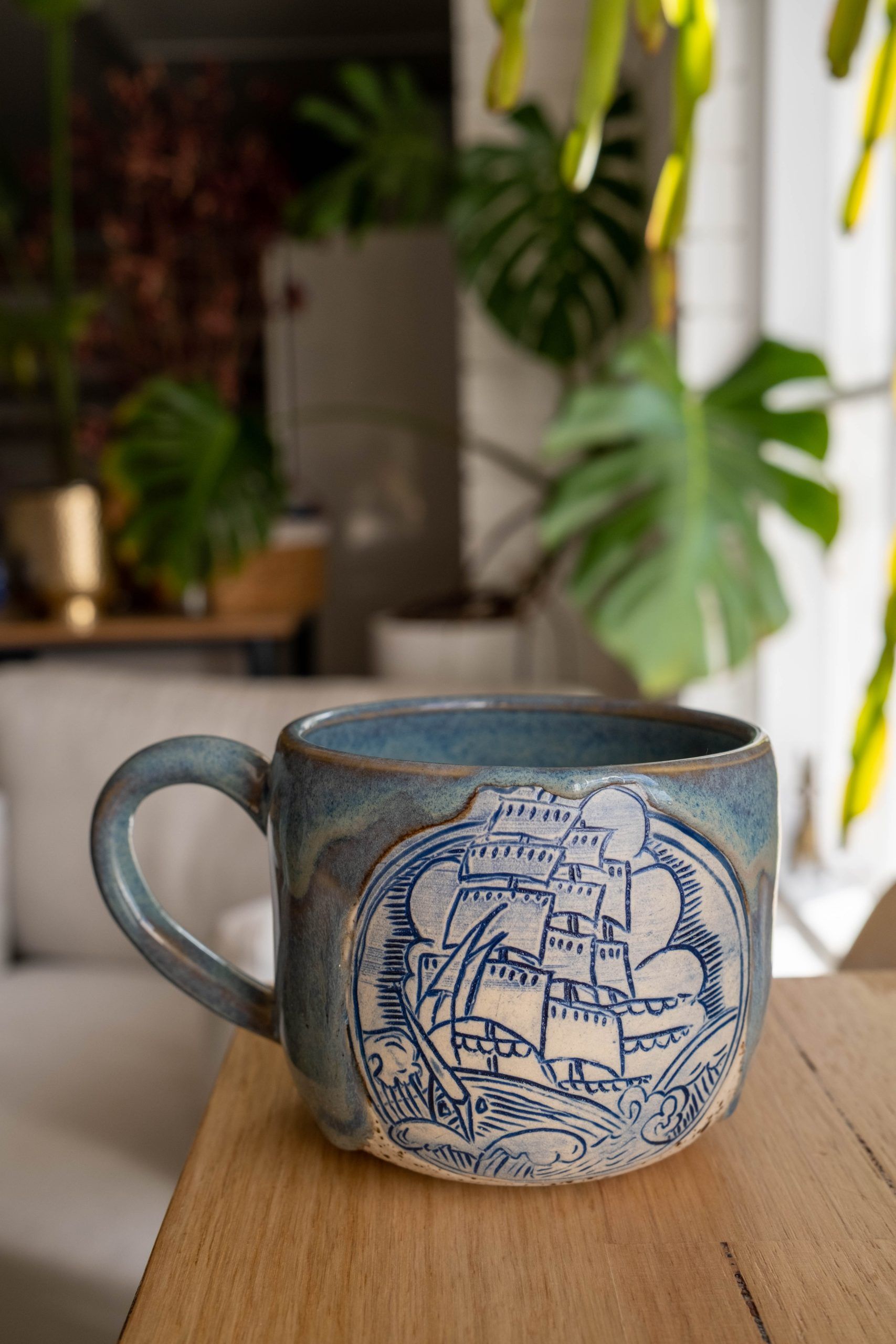 image of a mug with a ship