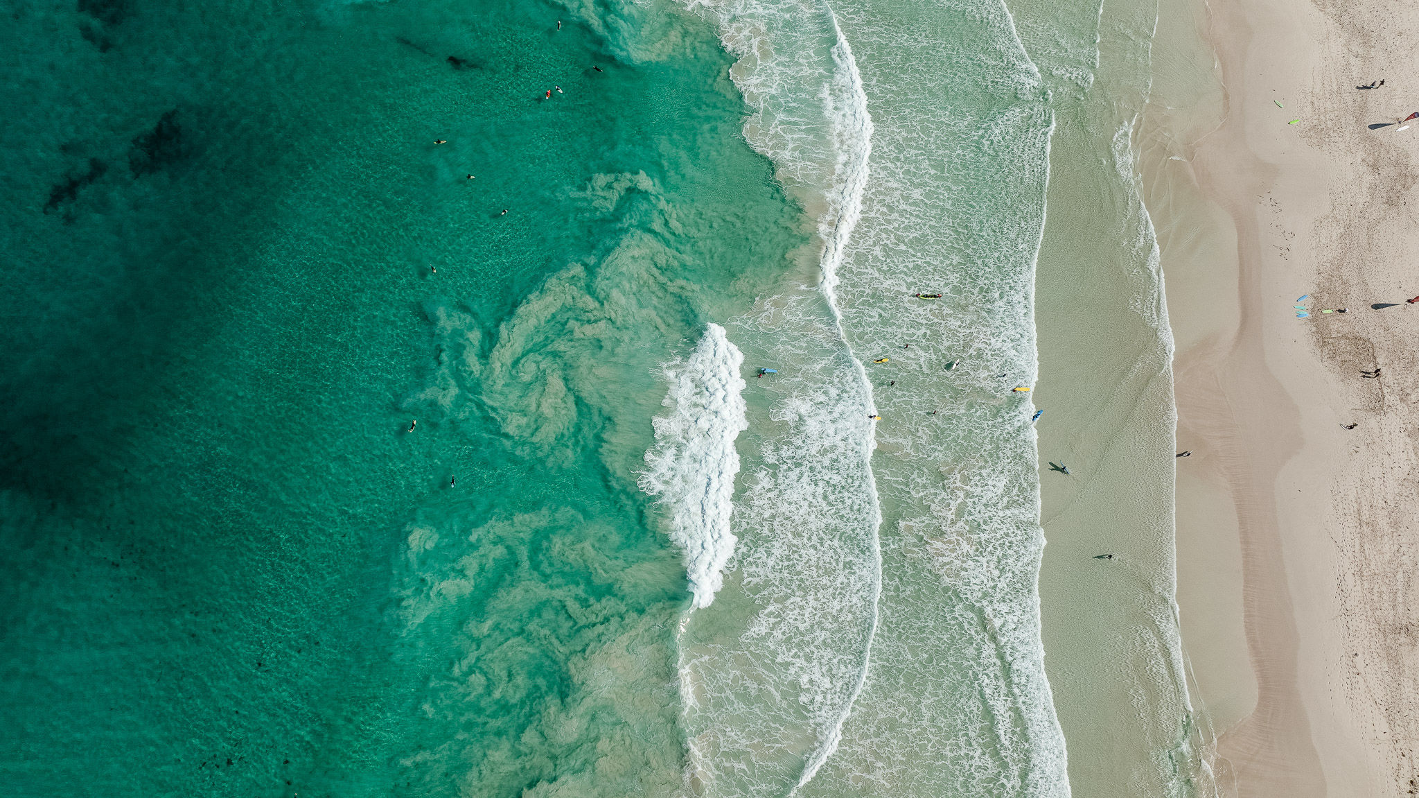 Aerial shot of Redgate beach