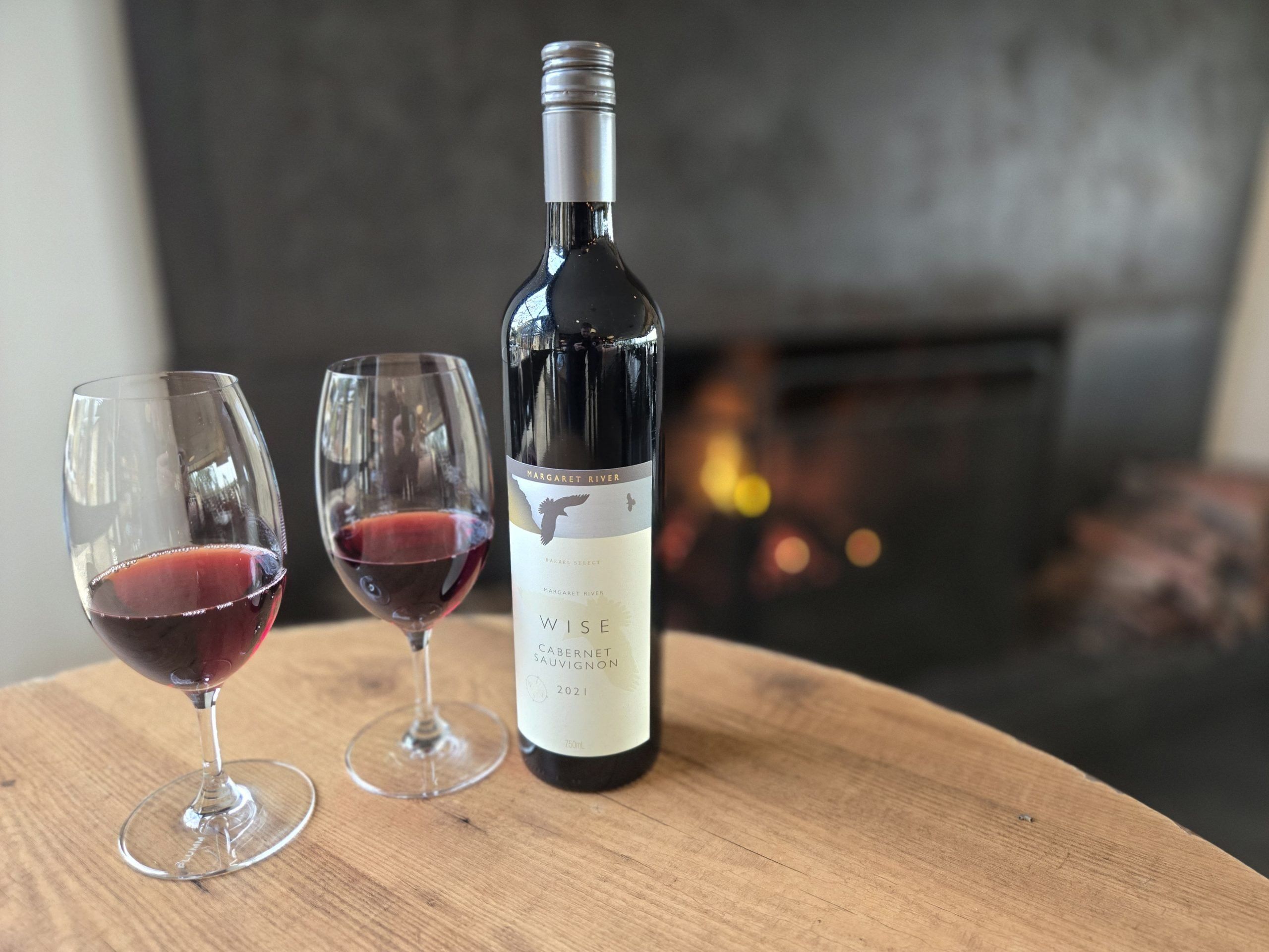 Wise Winery fireplace winter