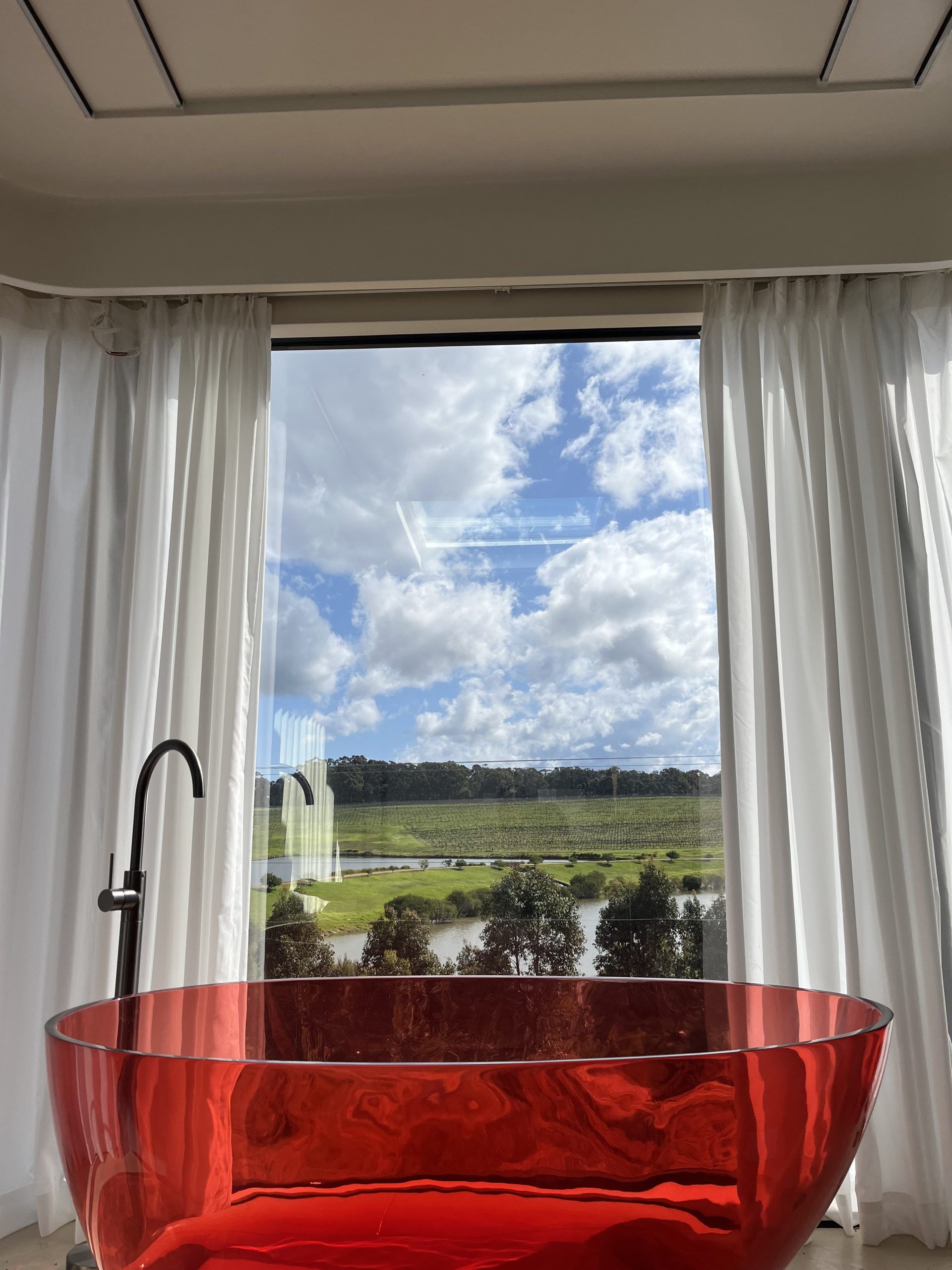 Bath overlooking views