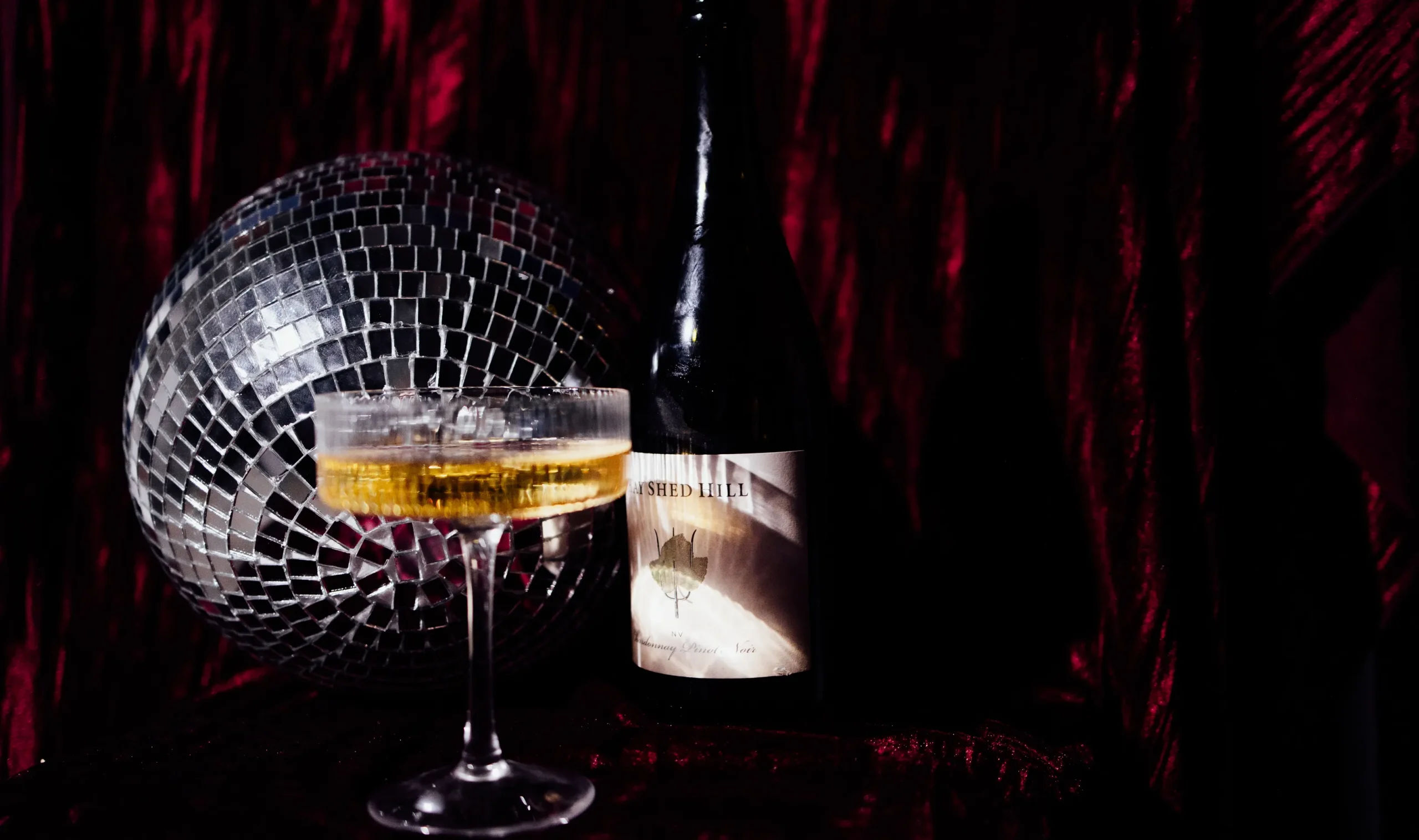 Discoball and drinks at the Disco Degustation
